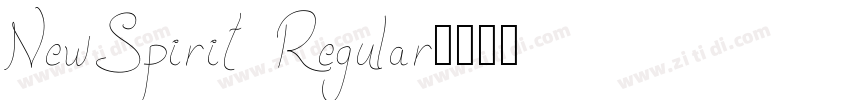 NewSpirit Regular字体转换